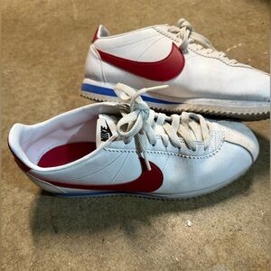 Nike Cortez White and Red Sneakers